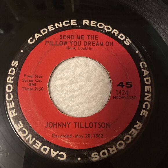 Johnny Tillotson Send Me The Pillow You Dream On/What’ll I Do 45RPM * 1962 - Picture 2 of 12